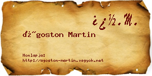 Ágoston Martin névjegykártya